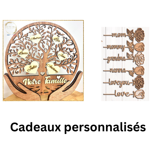 Cadeaux en bois personnalisés