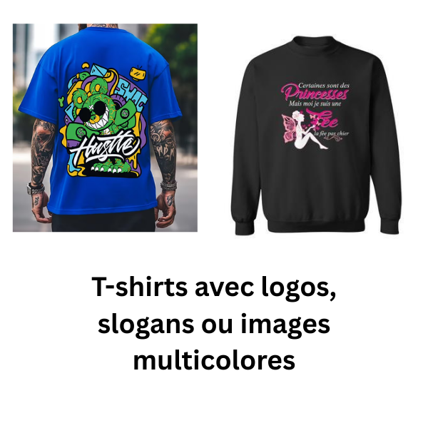 T-shirts et sweat-shirts à motifs audacieux