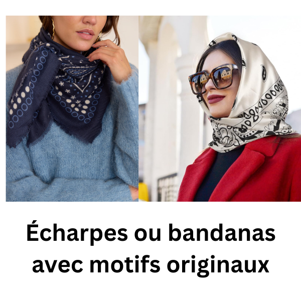 Écharpes et bandanas aux motifs originaux