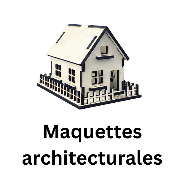 Maquette architecturale en bois découpée au laser