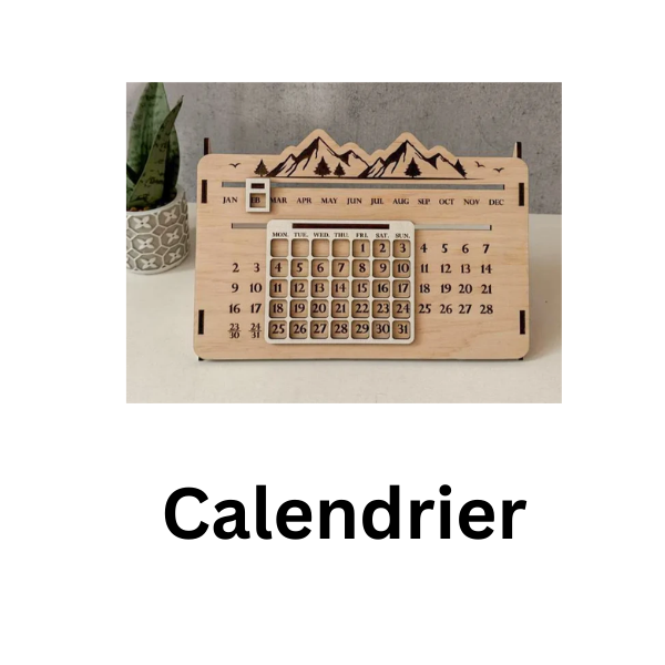 Calendrier mural minimaliste avec vue mensuelle
