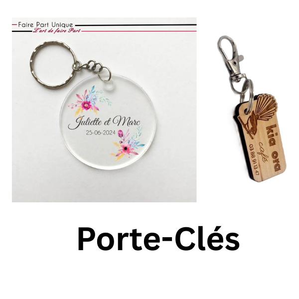 Porte-clés personnalisés et décoratifs