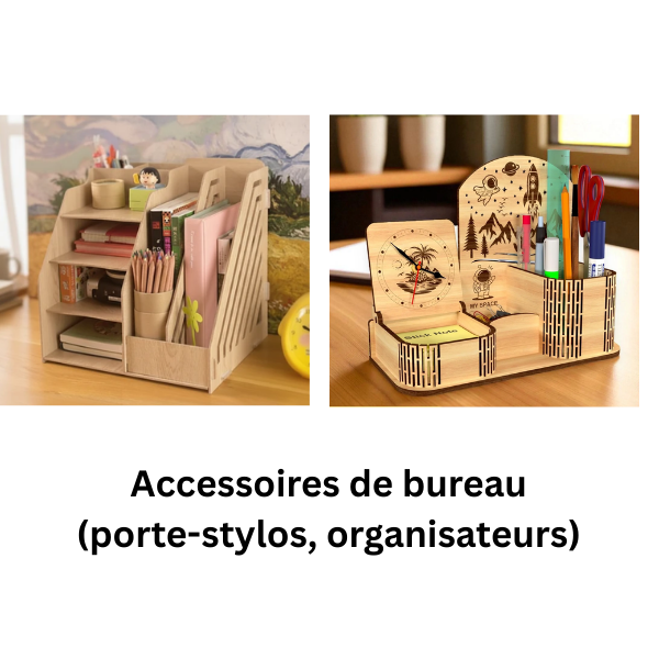Organisateurs de bureau en bois